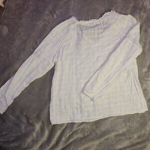 Gap Boho White Long Sleeved XL Vneck Tunic